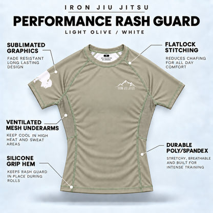 Iron Mountain Light Olive Rash Guard