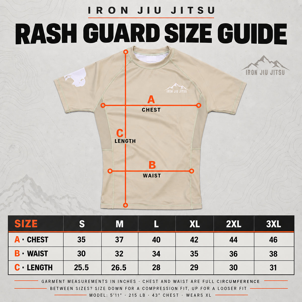 Iron Mountain Light Olive Rash Guard